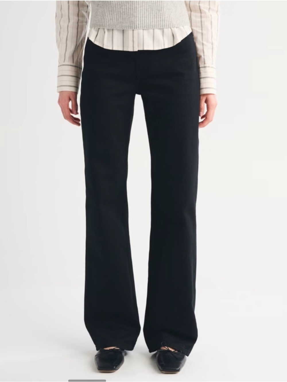 Abercrombie & Fitch Curve Love 90s Relaxed High-Rise Black Wide-Leg Jeans